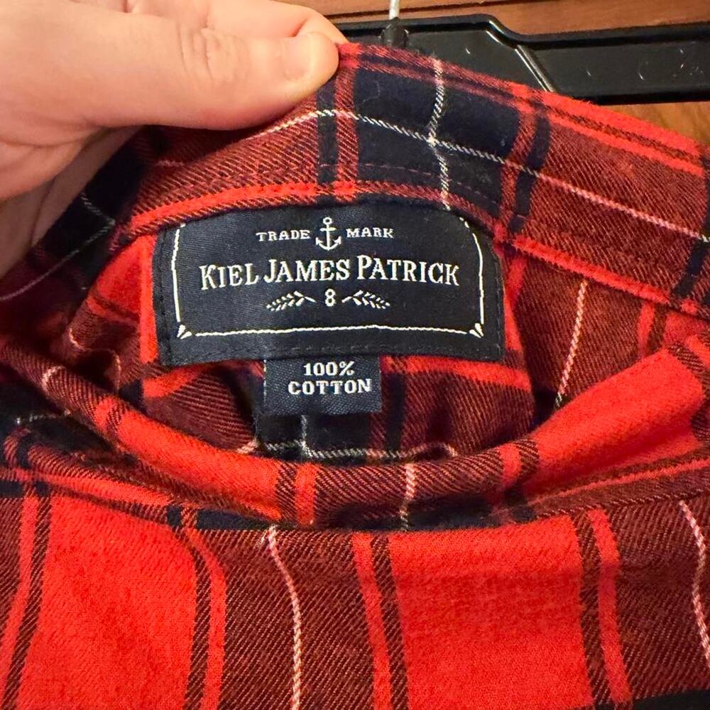 Kiel James Patrick Apple Pie Skillet red plaid midi skirt - Picture 7 of 8